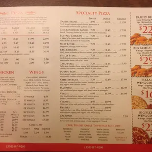 Menu side 2