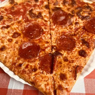 Pepperoni by the slice.