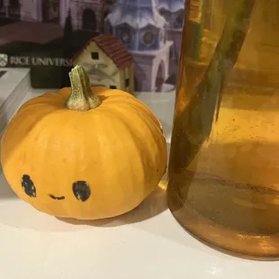 At bob&apos;s, the cashier gave my kid a happy pumpkin. :)