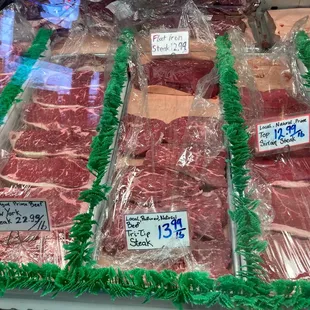 Prices - New York steak, tri-tip