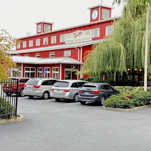 Outside on a rainy day.