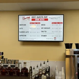 Coffee and tea options