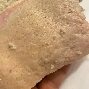 "Turkey" and ham. The ham seemed somewhat normal. This "turkey" looks like monster flesh.