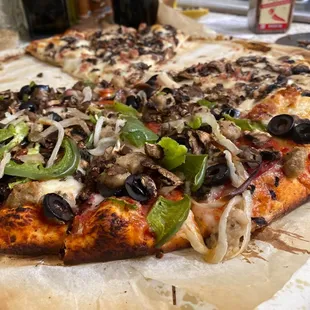 Combo and bacon mushroom Parmesan.