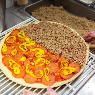 pizza, food