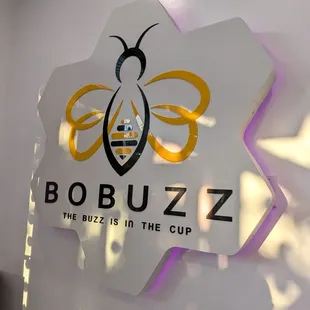Bobuzz logo on the wall