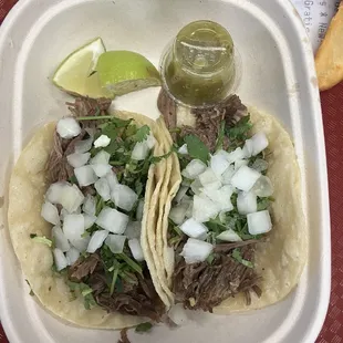 Barbacoa traditional tacos