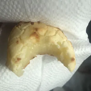 Cheese bread after I took a bite