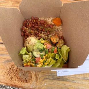 a box of food on a table
