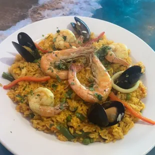 Paella /// for one serving this was a lot of food!!!!