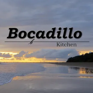 a sunset on the beach