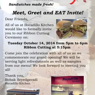 Grand Opening! October 14, 2014 5pm-6pm. Actual Ribbon Cutting at 5:15pm