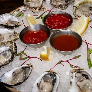 Fresh west and east Oysters