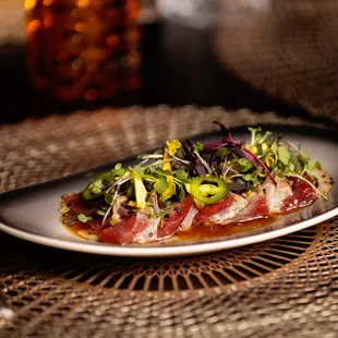 a plate of food on a table
