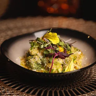 a plate of food on a table