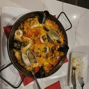 Paella Clasica. This is a small and it&apos;s a lot of food!