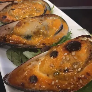Baked Green Mussels