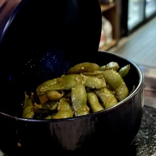 Spicy Garlic Edamame