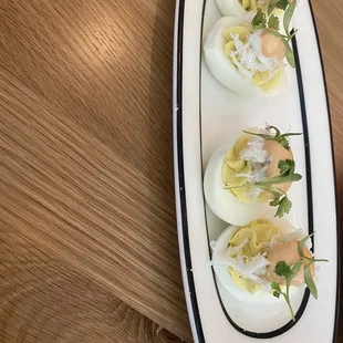 Crab Deviled Eggs