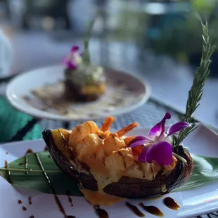 a plate of food on a table