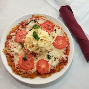 Chicken  parm pizza style