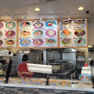 a woman ordering food