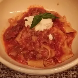 Tomato Braised Lamb Shank Pasta