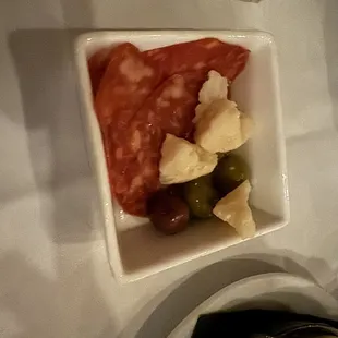 Complimentary Pepperoni and Cheddar