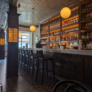 a view of a bar