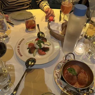 Burrata Caprese and Arancini