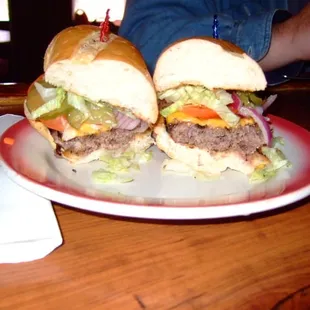 two sandwiches on a plate