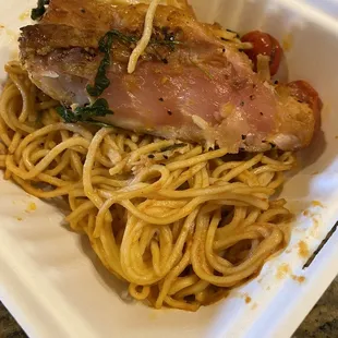 It was significantly underdone, almost raw in parts. It reheated nice the next day.