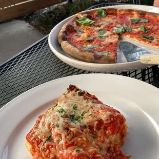 bolognese lasagna and margarita pizza