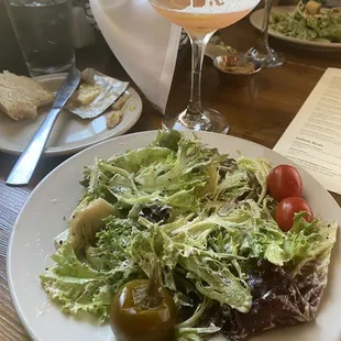 House salad, cocktails