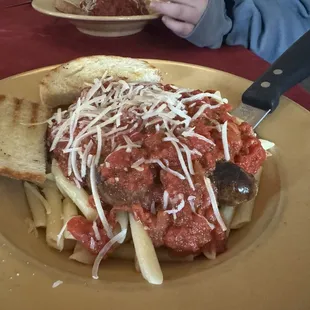 Italian sausage and penne pasta