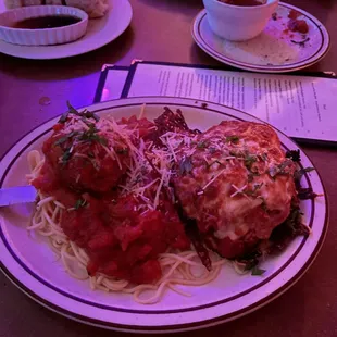 Chicken Parm with Meatball