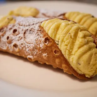 Fresh made orange and dark chocolate cannoli (heaven!)