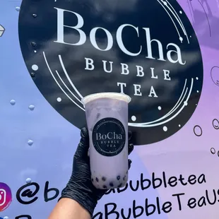 Taro with brown sugar boba