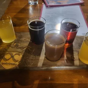 Flight with 5 beers