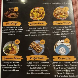 Menu page