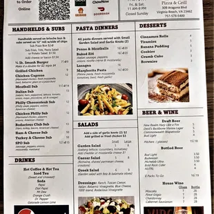 This is the back page of their menu.  Photo taken May 12, 2022.