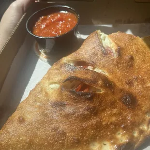 Pepperoni calzone which was very delicious