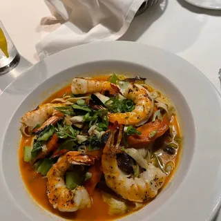 Shrimp Scampi on Pasta