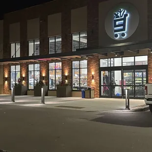 Front of store is on the other side of Galaxie Ave. Decent amount of free parking