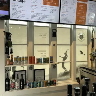 menus on the wall