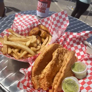 fish and chips, food