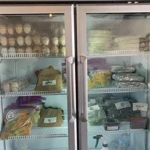 Eggs, asadero cheese, butter, herbs to go