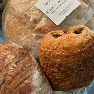local vendor with great bakery items-sourdough bread, croissant, chocolate yummy