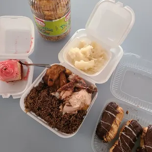 a variety of food items