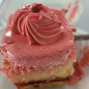 a piece of cake on a plate